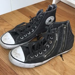 Converse zipper high tops